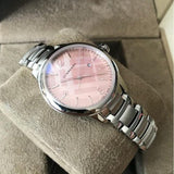 Buy Shop Burberry The Classic Pink Dial Silver Steel Strap Watch for Women - BU10111 USA Online