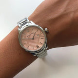 Buy Shop Burberry The Classic Pink Dial Silver Steel Strap Watch for Women - BU10111 USA Online