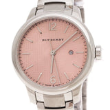 Buy Shop Burberry The Classic Pink Dial Silver Steel Strap Watch for Women - BU10111 USA Online