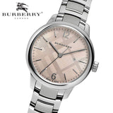 Buy Shop Burberry The Classic Pink Dial Silver Steel Strap Watch for Women - BU10111 USA Online