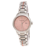Buy Shop Burberry The Classic Pink Dial Silver Steel Strap Watch for Women - BU10111 USA Online