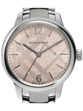 Buy Shop Burberry The Classic Pink Dial Silver Steel Strap Watch for Women - BU10111 USA Online