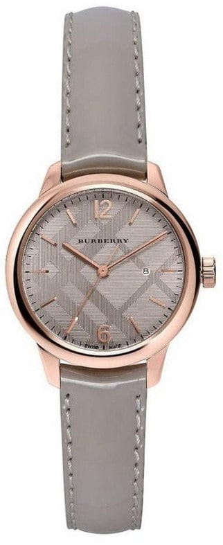 Buy Shop Burberry The Classic Quartz Grey Dial Grey Leather Strap Watch For Women - BU10119 USA Online