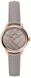Buy Shop Burberry The Classic Quartz Grey Dial Grey Leather Strap Watch For Women - BU10119 USA Online