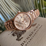 Buy Shop Burberry The Classic Rose Gold Dial Rose Gold Steel Strap Watch for Men - BU10013 USA Online