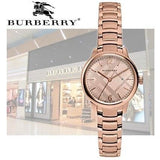 Buy Shop Burberry The Classic Rose Gold Dial Rose Gold Steel Strap Watch for Women - BU10116 USA Online