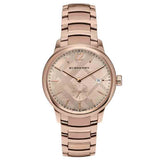 Buy Shop Burberry The Classic Rose Gold Dial Rose Gold Steel Strap Watch for Women - BU10116 USA Online