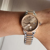 Buy Shop Burberry The Classic Rose Gold Dial Two Tone Steel Strap Watch for Women - BU10117 USA Online