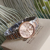 Buy Shop Burberry The Classic Rose Gold Dial Two Tone Steel Strap Watch for Women - BU10117 USA Online