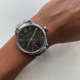 Buy Shop Burberry The Classic Round Black Dial Silver Steel Strap Watch for Men - BU10005 USA Online
