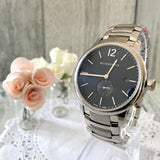 Buy Shop Burberry The Classic Round Black Dial Silver Steel Strap Watch for Men - BU10005 USA Online