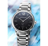 Buy Shop Burberry The Classic Round Black Dial Silver Steel Strap Watch for Men - BU10005 USA Online