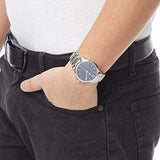 Buy Shop Burberry The Classic Round Black Dial Silver Steel Strap Watch for Men - BU10005 USA Online