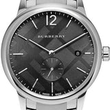 Buy Shop Burberry The Classic Round Black Dial Silver Steel Strap Watch for Men - BU10005 USA Online