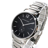 Buy Shop Burberry The Classic Round Black Dial Silver Steel Strap Watch for Men - BU10005 USA Online