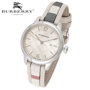 Buy Shop Burberry The City Silver Dial Brown Leather Strap Watch for Women - BU9136 USA Online
