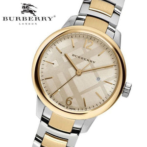 Buy Shop Burberry The Classic Champagne Gold Dial Two Tone Steel Strap Watch for Women - BU10118 USA Online
