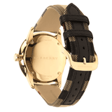 Buy Shop Burberry The Classic Round Gold Dial Brown Leather Strap Unisex Watch - BU10001 USA Online