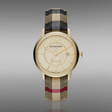 Buy Shop Burberry The Classic Round Gold Dial Brown Leather Strap Unisex Watch - BU10001 USA Online