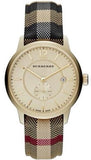 Buy Shop Burberry The Classic Round Gold Dial Brown Leather Strap Unisex Watch - BU10001 USA Online