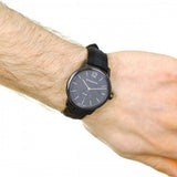 Buy Shop Burberry The Classic Round Horseferry Black Dial Black Leather Strap Watch for Men - BU10010 USA Online