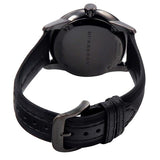 Buy Shop Burberry The Classic Round Horseferry Black Dial Black Leather Strap Watch for Men - BU10010 USA Online