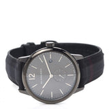 Buy Shop Burberry The Classic Round Horseferry Black Dial Black Leather Strap Watch for Men - BU10010 USA Online
