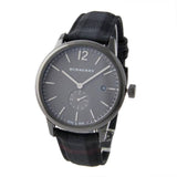 Buy Shop Burberry The Classic Round Horseferry Black Dial Black Leather Strap Watch for Men - BU10010 USA Online