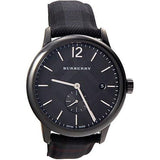 Buy Shop Burberry The Classic Round Horseferry Black Dial Black Leather Strap Watch for Men - BU10010 USA Online