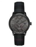 Buy Shop Burberry The Classic Round Horseferry Black Dial Black Leather Strap Watch for Men - BU10010 USA Online