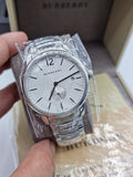 Buy Shop Burberry The Classic Silver Dial Silver Steel Strap Watch for Men - BU10004 USA Online