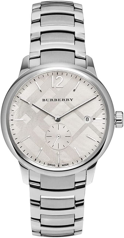 Buy Shop Burberry The Classic Silver Dial Silver Steel Strap Watch for Men - BU10004 USA Online
