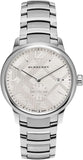 Buy Shop Burberry The Classic Silver Dial Silver Steel Strap Watch for Men - BU10004 USA Online
