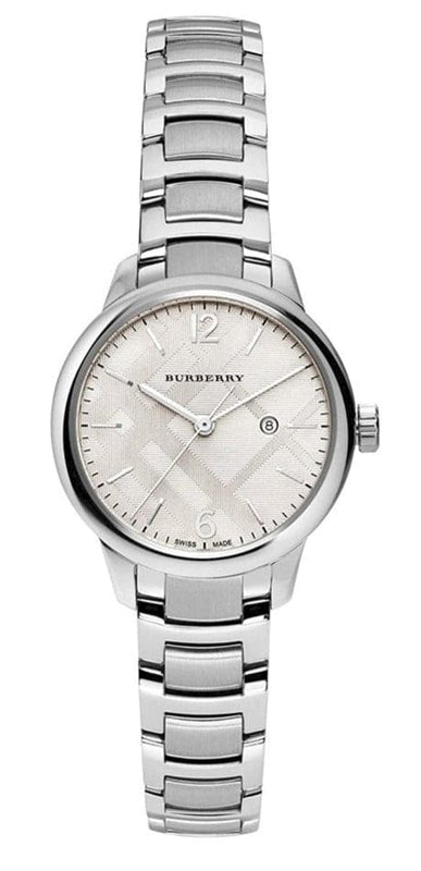Buy Shop Burberry The Classic Silver Dial Silver Steel Strap Watch for Women - BU10108 USA Online