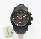 Buy Shop Burberry The Endurance Chronograph Black Dial Black Rubber Strap Watch For Men - BU9802 USA Online