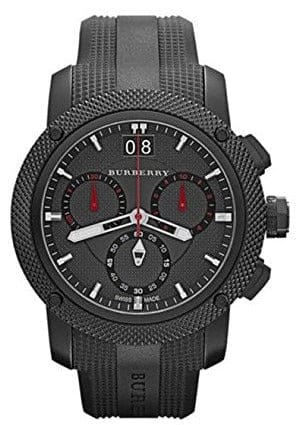 Buy Shop Burberry The Endurance Chronograph Black Dial Black Rubber Strap Watch For Men - BU9802 USA Online