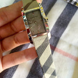 Buy Shop Burberry The Pioneer Grey Dial Leather Strap Watch for Women - BU9504 USA Online