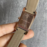 Buy Shop Burberry The Pioneer Rose Gold Dial Haymarket Brown Leather Strap Watch for Women - BU9408 USA Online