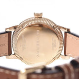 Buy Shop Burberry The Utilitarian White Dial Brown Leather Strap Watch for Women - BU7865 USA Online