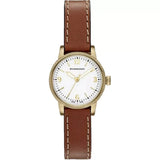 Buy Shop Burberry The Utilitarian White Dial Brown Leather Strap Watch for Women - BU7865 USA Online