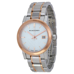 Buy Shop Burberry The City White Dial Two Tone Steel Strap Watch for Women - BU9105 USA Online