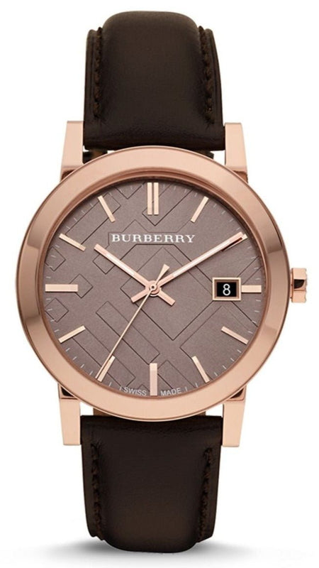 Buy Shop Burberry The City Brown Dial Brown Leather Strap Watch for Men - BU9013 USA Online