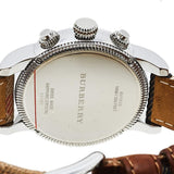 Buy Shop Burberry Utilitarian Chronograph White Dial Tri Tone Leather Strap Watch for Women - BU7820 USA Online