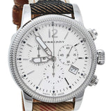 Buy Shop Burberry Utilitarian Chronograph White Dial Tri Tone Leather Strap Watch for Women - BU7820 USA Online