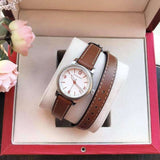 Buy Shop Burberry Utilitarian White Dial Brown Leather Strap Watch for Women - BU7848 USA Online