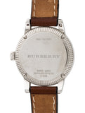 Buy Shop Burberry Utilitarian White Dial Brown Leather Strap Watch for Women - BU7848 USA Online