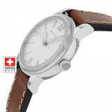 Buy Shop Burberry Utilitarian White Dial Brown Leather Strap Watch for Women - BU7848 USA Online