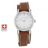 Buy Shop Burberry Utilitarian White Dial Brown Leather Strap Watch for Women - BU7848 USA Online