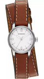 Buy Shop Burberry Utilitarian White Dial Brown Leather Strap Watch for Women - BU7848 USA Online