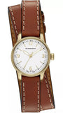 Buy Shop Burberry Utilitarian White Dial Brown Leather Strap Watch for Women - BU7850 USA Online